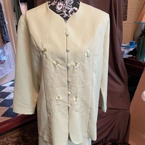 Sweet Life Size 12 Women’s Two Piece MIDI Skirt Suit Unlined Pale Green